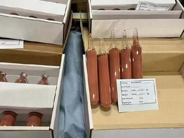 Isotope copper powder sealed ampoules and specification packaging